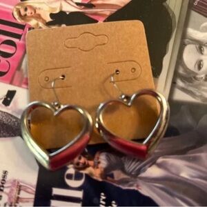 Chic Silver Heart Earrings